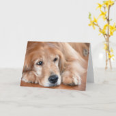 Denken Sie an Ihren Golden Retriever Karte (Gelbe Blume)