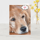Denken Sie an Ihren Golden Retriever Karte (Gelbe Blume)