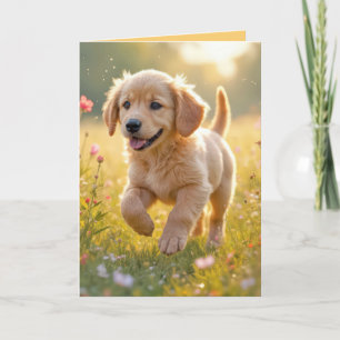 Denken Sie an Ihren Golden Retriever Puppy auf ein Karte