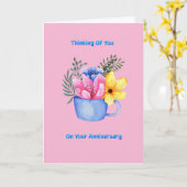 Denken Sie an Ihren Jahrestag Karte (Gelbe Blume)