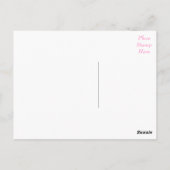 Denken Sie an Ihren Mops Welpen Hund Pink Postkart Postkarte (Rückseite)