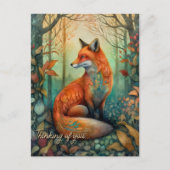 Denken Sie an Ihren Mystischen Fox im Herbst Postkarte (Vorderseite)