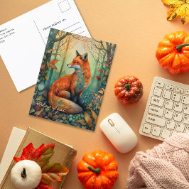 Denken Sie an Ihren Mystischen Fox im Herbst Postkarte