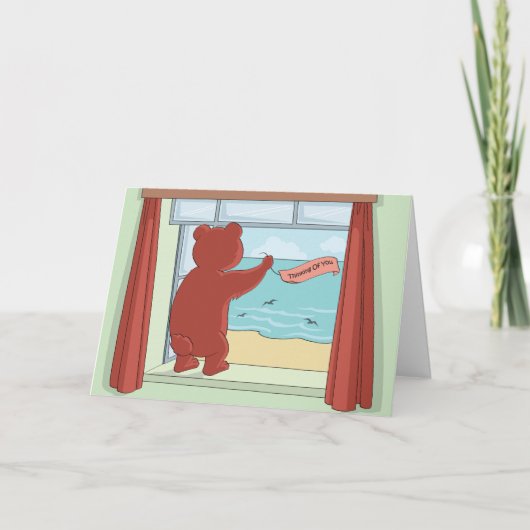 Denken Sie an Ihren Niedlichen Teddy Bären 30. Geb Karte (Vorderseite)