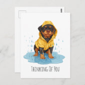 Denken Sie an Ihren Rottweiler, der Regenmantel tr Postkarte (Vorne/Hinten)