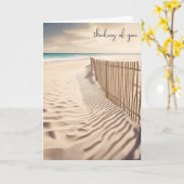 Denken Sie an Ihren Sandstrand Karte (Gelbe Blume)