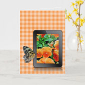 Denken Sie an Ihren Schmetterling auf einer elektr Karte (Gelbe Blume)