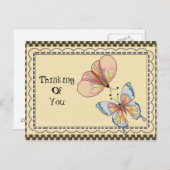 Denken Sie an Ihren Schmetterling-Cartoon Postkarte (Vorne/Hinten)