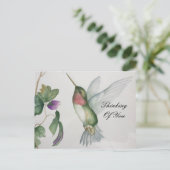 Denken Sie an Ihren süßen Hummingbird Garden Postkarte (Stehend Vorderseite)