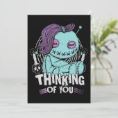 Denken Sie an Ihren Voodoo Dollars Niedlich und gr Einladung (Stehend Vorderseite)