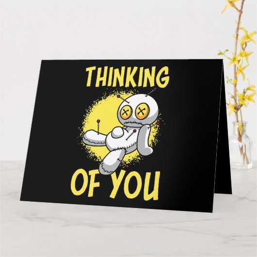 Denken Sie an Ihren Voodoo Dollars Niedlich und gr Karte (Gelbe Blume)