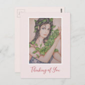 Denken Sie an Ivy Bride Girl Pencil Illustration Postkarte (Vorne/Hinten)