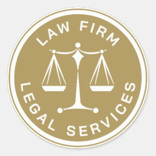 Denken Sie an Justiz - Jurastudium Runder Aufkleber