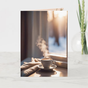 Denken Sie an Kaffee für Fenster Karte