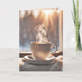 Denken Sie an Kaffee für Fenster Karte (Vorderseite)
