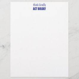 Denken Sie an Kindly, handeln Sie Bolly