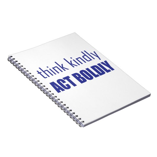Denken Sie an Kindly, handeln Sie Bolly Notizblock (Rechte Seite)