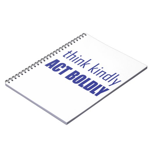 Denken Sie an Kindly, handeln Sie Bolly Notizblock (Linke Seite)