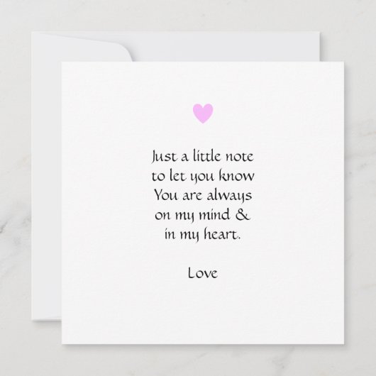 Denken Sie an "Kitty Cat with Heart in Hammock C" Karte (Rückseite)