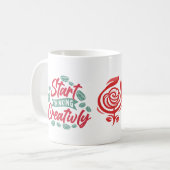 Denken Sie an Kreativität Kaffeetasse (Vorderseite Links)