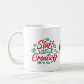 Denken Sie an Kreativität Kaffeetasse (Links)