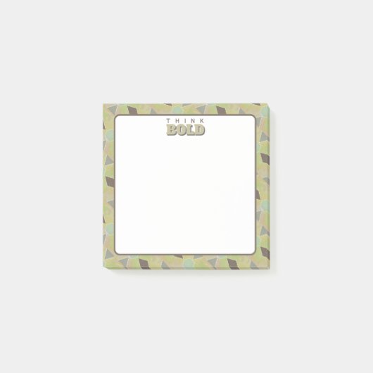 Denken Sie an kühnes grünes Brainstorming Post-it Klebezettel (Vorderseite)