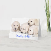 Denken Sie an Labrador Retriever Puppies Card Karte (Vorderseite)