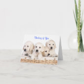 Denken Sie an Labrador Retriever Puppies Card Karte (Vorderseite)