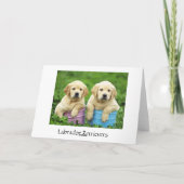 Denken Sie an Labrador Retriever Welpen Card Karte (Rückseite)