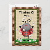Denken Sie an Ladybug Postkarte (Vorne/Hinten)