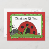 Denken Sie an Ladybug-Postkarte Postkarte (Vorne/Hinten)