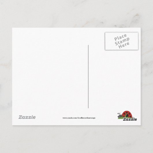 Denken Sie an Ladybug-Postkarte Postkarte (Rückseite)