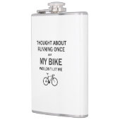 Denken Sie an Laufen, aber mein Fahrrad Ließ mich Flachmann (Links)