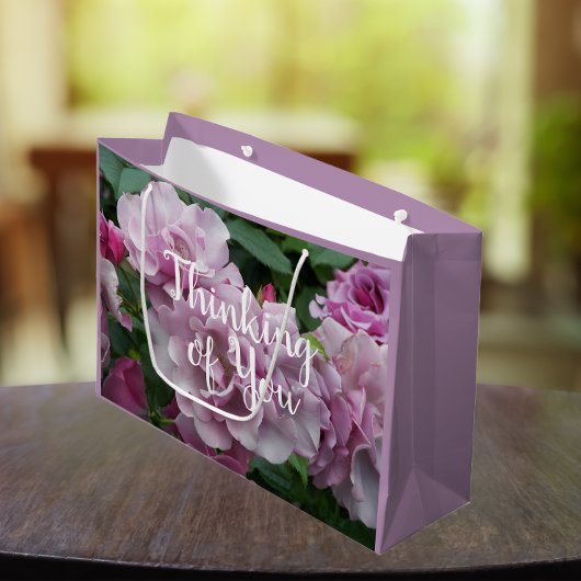 Denken Sie an Lavender Rose floral Große Geschenktüte