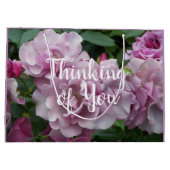 Denken Sie an Lavender Rose floral Große Geschenktüte (Rückseite)