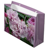 Denken Sie an Lavender Rose floral Große Geschenktüte (Vorderseite Schrägansicht)