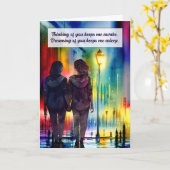 Denken Sie an Lesbisch Couple Gay Rainbow Karte (Gelbe Blume)