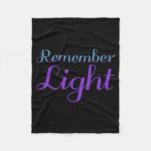 Denken Sie an Licht Selbstmordpräventionsdesign Fleecedecke (Vorderseite)