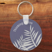 Denken Sie an Lila Leaf Silhouette Freundschaft Schlüsselanhänger (Vorderseite)