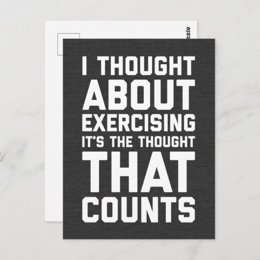 Denken Sie an lustiges Zitat Postkarte (Vorne/Hinten)