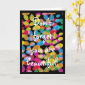 Denken Sie an meine Freundin mit bunten Blätter Karte (Gelbe Blume)