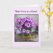 Denken Sie an mich als Freund... Karte (Gelbe Blume)
