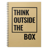 Denken Sie an Motivierend Zitat außerhalb der Box Notizblock (Vorderseite)