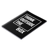 Denken Sie an Motivierend Zitat außerhalb der Box Notizblock (Linke Seite)