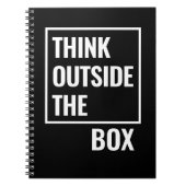 Denken Sie an Motivierend Zitat außerhalb der Box Notizblock (Vorderseite)