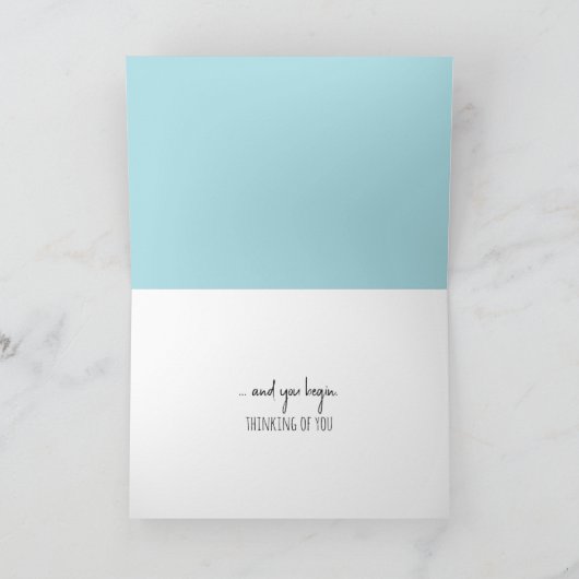 Denken Sie an Ocean Beach Karte (Innenseite)