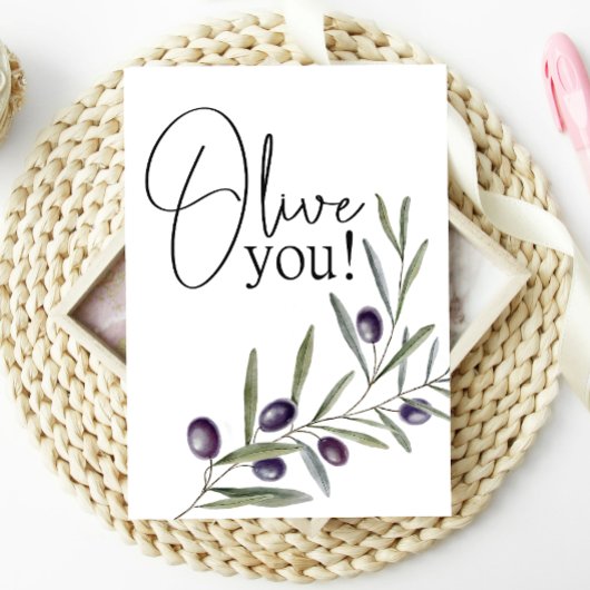 Denken Sie an Olive You Fun Liebe Card Karte