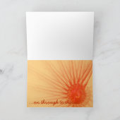 Denken Sie an Orange Sunshine Rays Template Karte (Innenseite)