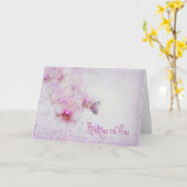 Denken Sie an Orchids Karte (Gelbe Blume)