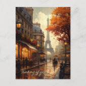 Denken Sie an Paris im regnerischen Fall Stadt Sze Postkarte (Vorderseite)